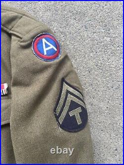 WW2 US Army 1st Infantry Division 26th Regimnet Engineer Ike Jacket V614