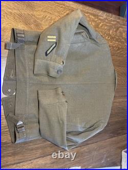 WW2 US Army 2nd Infantry Division GROUPING Jacket BAYONET CIB Lanyard