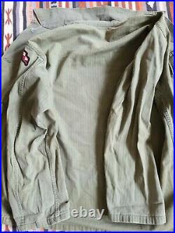 WW2 US Army 2nd Ranger Battalion HBT Herringbone Jacket Size M/Large