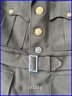 WW2 US Army 95th Infantry Division Artillery Officer Uniform OD Z168