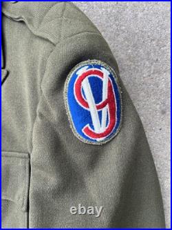 WW2 US Army 95th Infantry Division Artillery Officer Uniform OD Z168