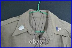 WW2 US Army AG Corps Lt. Col. Uniform Shirt 1940, Overseas Cap, & Dog Tags Orig