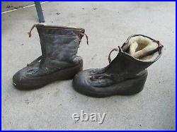 WW2 US Army AIR FORCE Winter Leather/Fur Pilot's FLYING BOOTS
