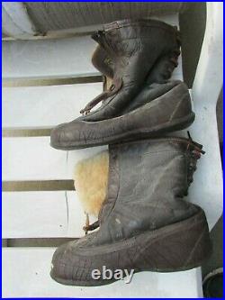 WW2 US Army AIR FORCE Winter Leather/Fur Pilot's FLYING BOOTS