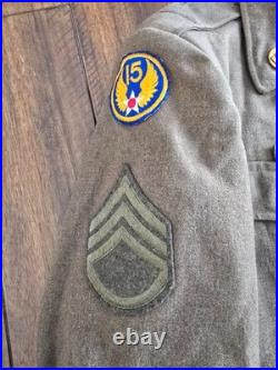 WW2 US Army Air Corps Air Force Uniform Patches Ribbons Coat Pants Belt 1944