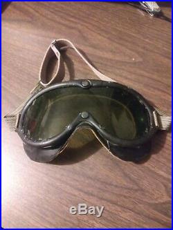 WW2 US Army Air Corps Original Polaroid B-8 Flight Goggles with Lenses