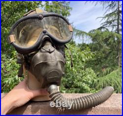 WW2 US Army Air Force A-10 Oxygen Mask with Goggles+ A-9