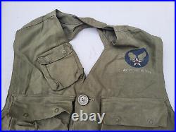 WW2 US Army Air Force C-1 Survival Vest MFG Cappel-MacDonald Missing Pouches