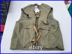 WW2 US Army Air Force C-1 Survival Vest MFG Cappel-MacDonald Missing Pouches