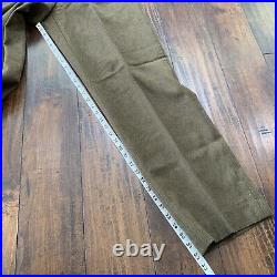 WW2 US Army Button Fly Wool Field Trousers OD Size 29x33 MFG Lee Mont WWII 40s