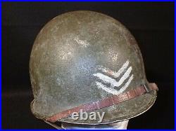 WW2 US Army CBI T/5 Helmet M1 Fixed Bail Front Seam 1944 Firestone Liner RARE