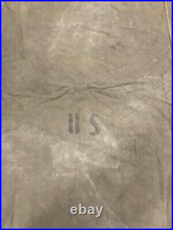 WW2 US Army COMPLETE Closed Flaps Tent 1944-45 2xHalves 2xPoles LATE OD