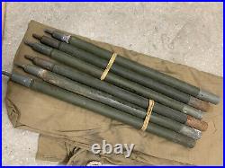 WW2 US Army COMPLETE Tent Early Khaki 1942 2xHalves 2xPoles 1xRope 6xpegs