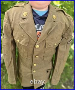 WW2 US Army Enlisted Mans 4 pocket uniform Jacket Size 44R Large Size