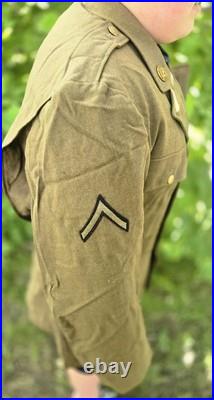 WW2 US Army Enlisted Mans 4 pocket uniform Jacket Size 44R Large Size