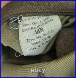WW2 US Army Enlisted Mans 4 pocket uniform Jacket Size 44R Large Size