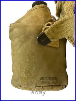 WW2 US Army Equipment Group Belt 1928 Haversack Canteen & Pouches With Dates 2