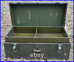 WW2 US Army Foot Locker Trunk Used With Tray 1946 Owner Marked