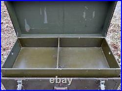 WW2 US Army Foot Locker Trunk Used With Tray 1946 Owner Marked