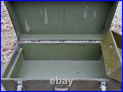 WW2 US Army Foot Locker Trunk Used With Tray 1946 Owner Marked