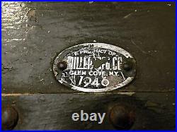 WW2 US Army Foot Locker Trunk Used With Tray 1946 Owner Marked