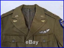 WW2 US Army Ike Jacket Pilot Major Airborne Troop Carrier Size 38R