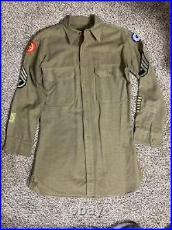 WW2 US Army Jacket/Tunic withShirt-Trousers 9th Service Command Hawaii Named