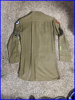 WW2 US Army Jacket/Tunic withShirt-Trousers 9th Service Command Hawaii Named