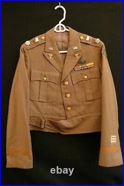 WW2 US Army Lt. Col. 4th INF 5th Medical Batt. Officers' Ike Tailor Made, Named