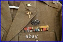 WW2 US Army Lt. Col. 4th INF 5th Medical Batt. Officers' Ike Tailor Made, Named