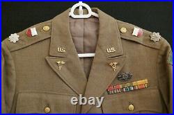 WW2 US Army Lt. Col. 4th INF 5th Medical Batt. Officers' Ike Tailor Made, Named