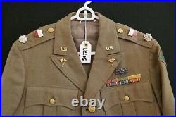 WW2 US Army Lt. Col. 4th INF 5th Medical Batt. Officers' Ike Tailor Made, Named