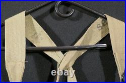 WW2 US Army M1936 Pistol Belt, Suspenders, M1911A1 Holster, 1st Aid, & Canteen
