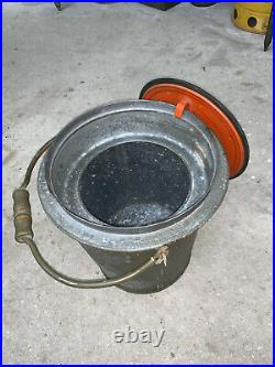 WW2 US Army Medical Commode Toilet Bucket with Handle and Cover MD USA