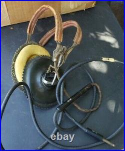 WW2 US Army Military Airforce ANB-H-1 Radio Pilot Headphones with Recievers