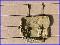 WW2 US Army Military M1936 M36 Field Musette Bag Web Gear 1942