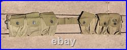 WW2 US Army Military M1937 BAR CARTRIDGE Ammo Ammunition BELT CHARLES CLARK 1942