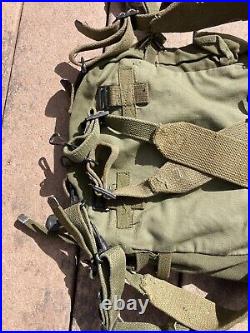 WW2 US Army Military M1945 Field Pack Backpack Combat Dated 1945 Gear Equipment