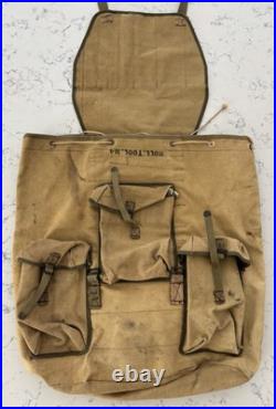 WW2 US Army Mountain Rucksack Ruck Pack Backpack WWII Canvas Vintage Original