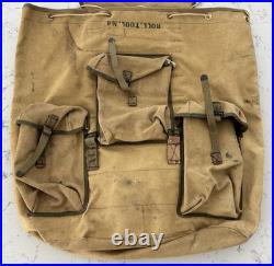 WW2 US Army Mountain Rucksack Ruck Pack Backpack WWII Canvas Vintage Original