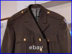 WW2 US Army Officer's Dress Uniform Jacket & Belt 38R 176th Inf Reg Combat Team