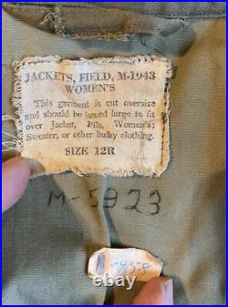 WW2 US Army WAC Nurses M-1943 Field Jacket GI #ed