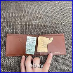 WW2 US Army Wallet Rare Vintage 1943 Guarantee Cowhide