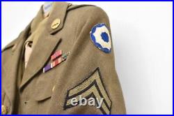 WW2 US Army Wool Service Dress Tunic Jacket, Cap, Pants, Shirt, Hat & Tie NAMED