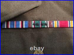 WW2 US Army four button jacket & trousers 2nd EngineerBn Normandy Bulge read