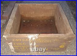 WW2 US Army incendiary. 30 Caliber M1 Wood Ammo Box Crate Flaming Ball wwii