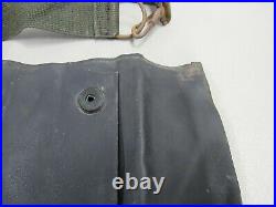 WW2 US Rubberized Army Combat Service Gas Mask Bag RUSTY STRAP BUCKLES Original