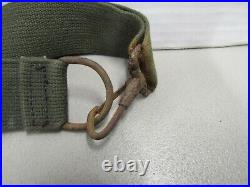 WW2 US Rubberized Army Combat Service Gas Mask Bag RUSTY STRAP BUCKLES Original