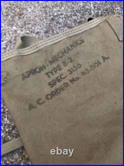 WW2 US army Air Forces Mechanics Apron Type B-2 With Tools WWII USGI USAAF USAAC