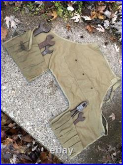 WW2 US army Air Forces Mechanics Apron Type B-2 With Tools WWII USGI USAAF USAAC